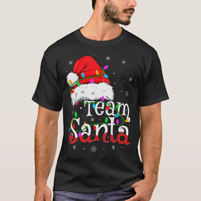 Womens Team Santa Xmas Pajamas Matching Family Gro T-Shirt (Front)
