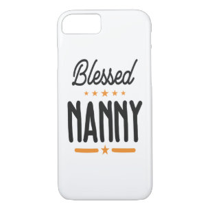 Womens Tee Blessed Nanny Grandma Gift iPhone 8/7 Case