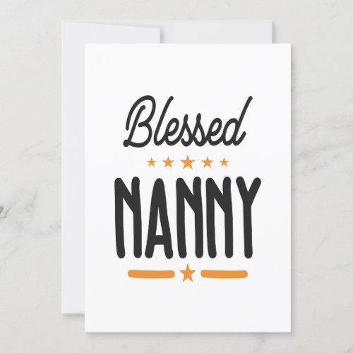 Womens Tee Blessed Nanny Grandma Gift Invitation