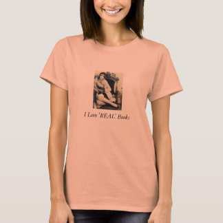 Women's Tee Love Real Books