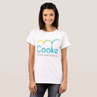 Women's Tee-shirt with Cooke Logo - WHITE