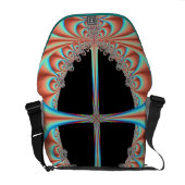Women's/Teen's Messenger Bag with Turquoise (Back Open)