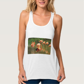 women's tees, female tees, teens tees, flamingo tank top