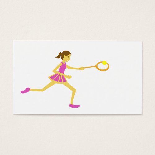 Women's tennis business card template