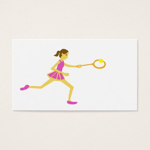 Customizable Women's tennis business card template
