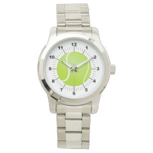 Women's Tennis Ball Oversized Silver Watch