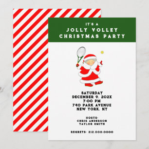 Women's Tennis Holiday Party Invitation
