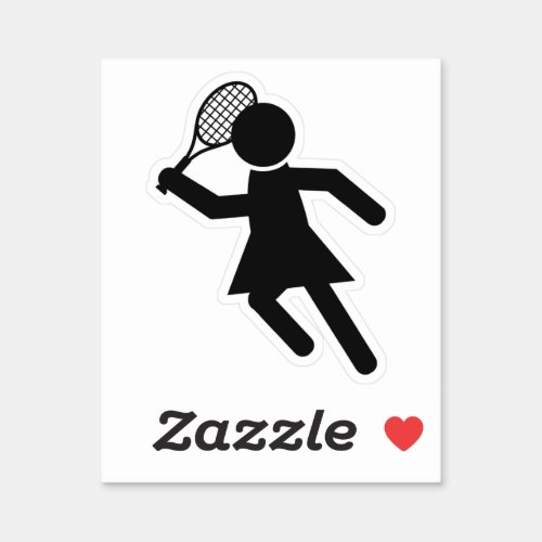 Womens Tennis Symbol Sports Sticker