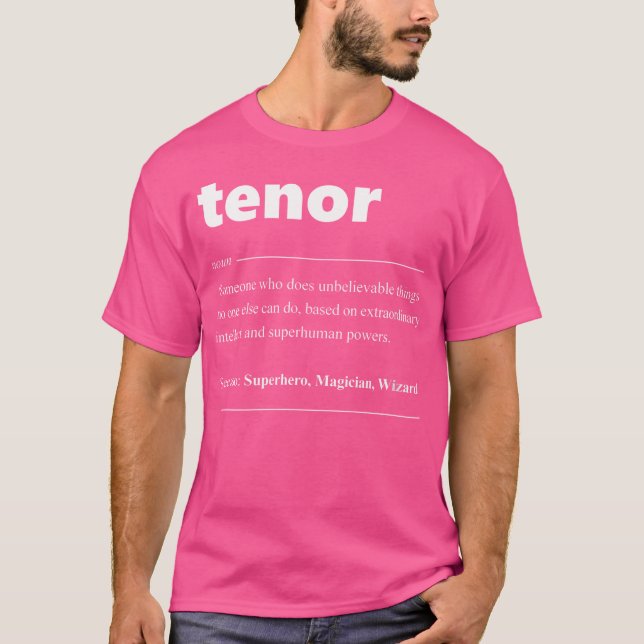 Womens Tenor Definition Choir For Opera Singer T-Shirt (Front)