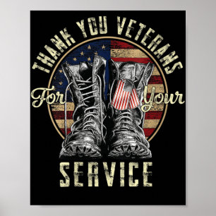Womens Thank You Veterans For Your Service Veteran Poster