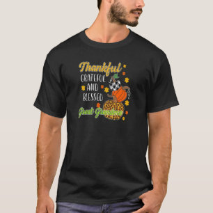 Womens Thankful Grateful Blessed Great Grandma Aut T-Shirt
