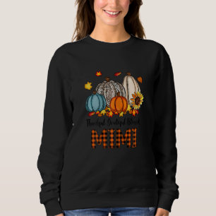 Womens Thankful Grateful Blessed Mimi Pumpkins Fal Sweatshirt