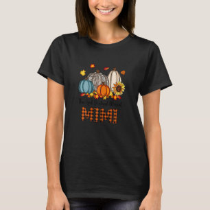 Womens Thankful Grateful Blessed Mimi Pumpkins Fal T-Shirt