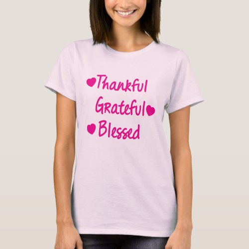 Womens Thankful Grateful Blessed Shirt Cute Shirt