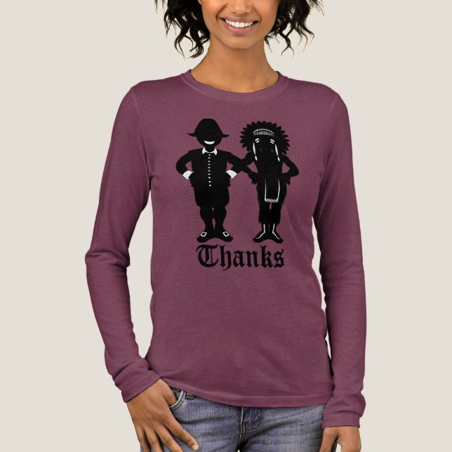 Women's Thanksgiving Shirt  Festive Holiday Shirts (Front)