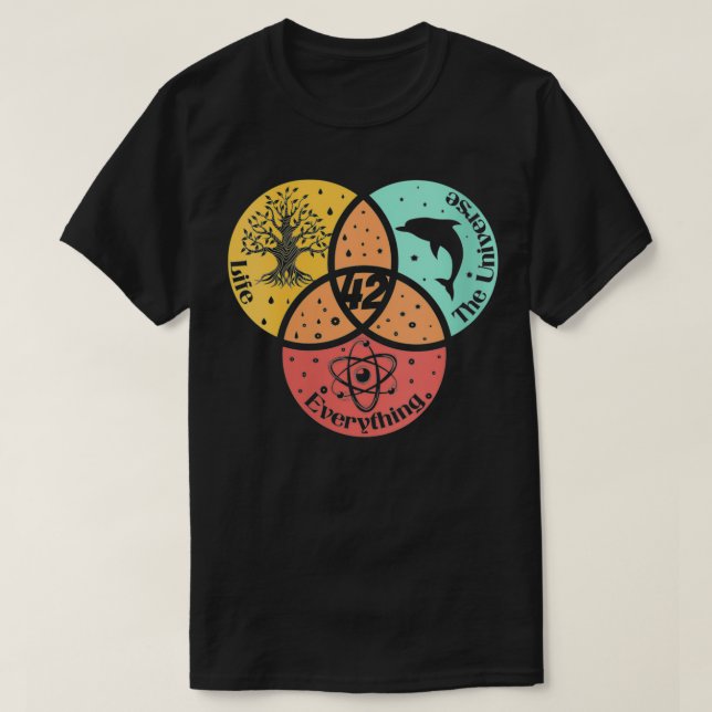 Womens The 42 Answer to Life The Universe and Ever T-Shirt (Design Front)