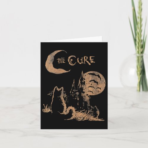 Womens The Cure Cat Moon V_neck  Card