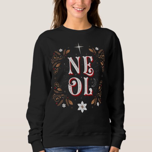 Womens The First Noel Christmas Black Sweatshirt