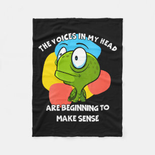 Womens The Voices In Head Funny Humor Quote Fleece Blanket