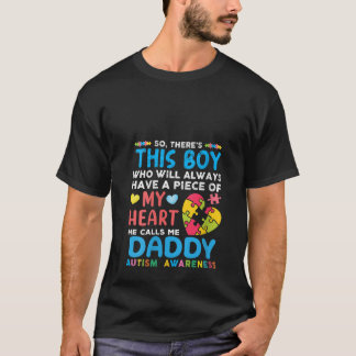 Womens There s This Boy He Calls Me Daddy Autism A T-Shirt