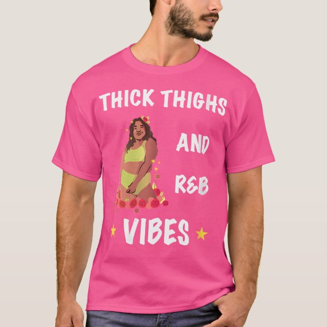 Womens Thick Thighs Rb Vibes T-Shirt (Front)