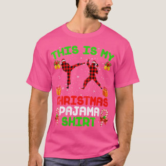 Womens This Is My Christmas Shirt Karate Girl Ma