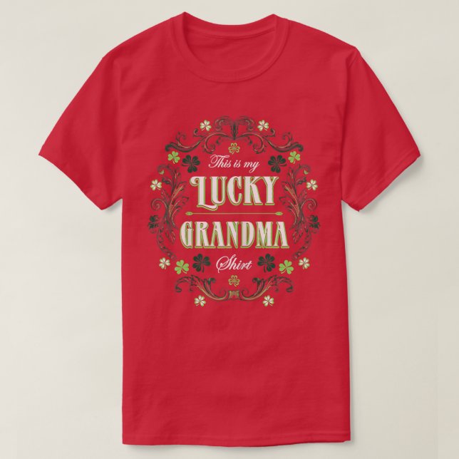 Womens This Is My Lucky Grandma St Patrick's Day  T-Shirt (Design Front)