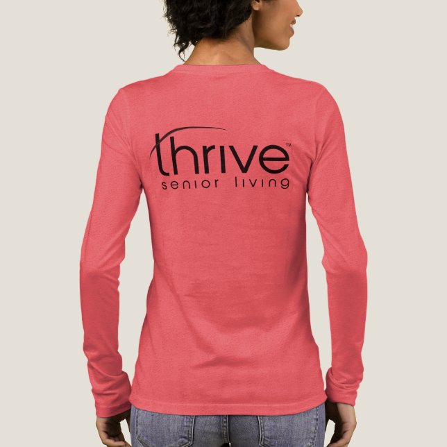 Women's Thrive Long Sleeve TShirt (Back)
