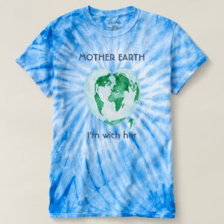 Womens Tie Dye Science March Mother Earth T-Shirt