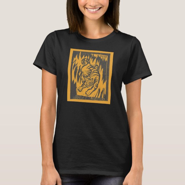 Women's Tiger Block Cut T-shirt (Front)