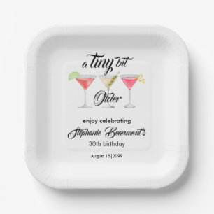 Women's Tini bit older cocktail summer party Paper Plates