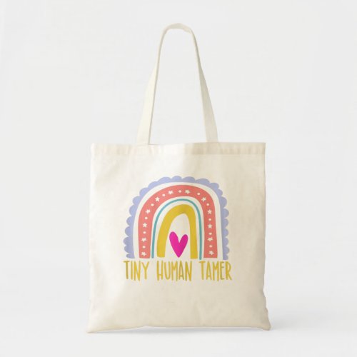 Womens Tiny Human Tamer Daycare Provider Kindergar Tote Bag