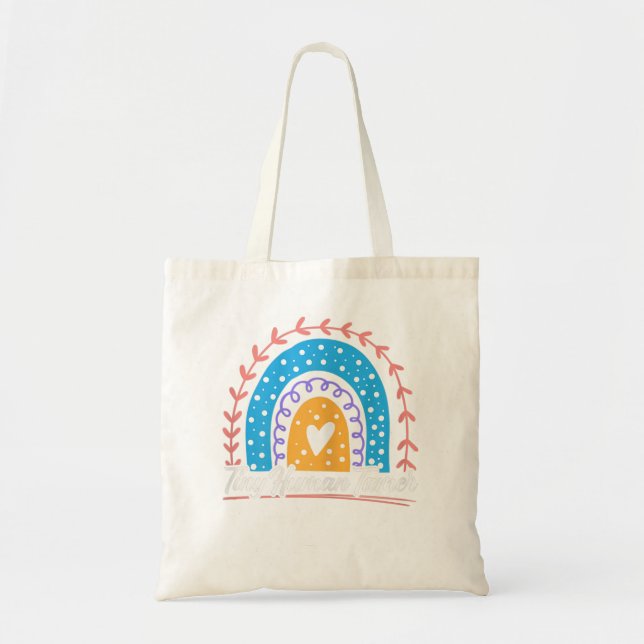 Womens Tiny Human Tamer Daycare Provider Kindergar Tote Bag (Front)
