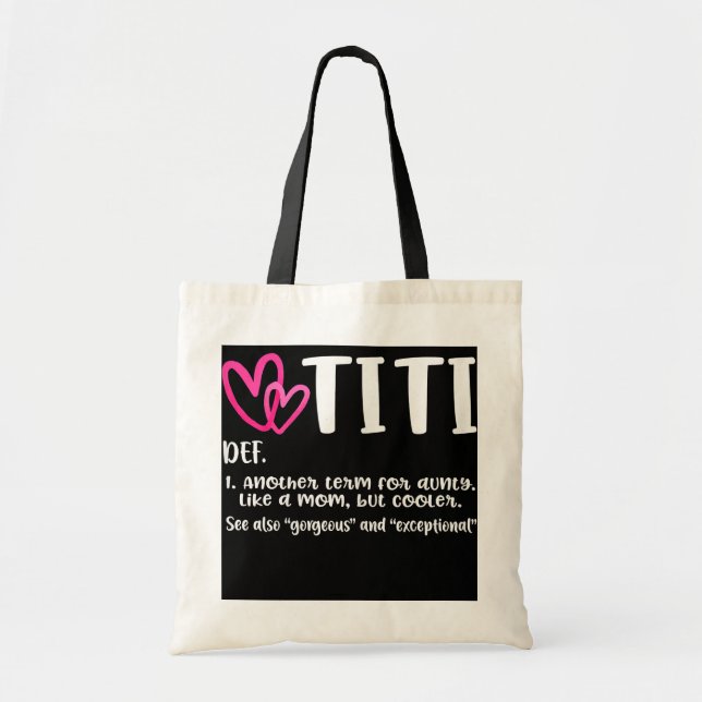 womens titi definition titi dictionary best aunt tote bag (Front)