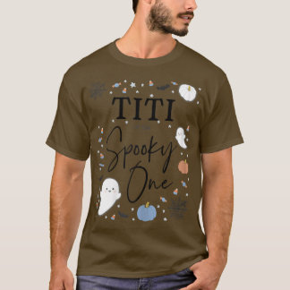 Womens Titi of the Spooky One First Birthday Blue  T-Shirt