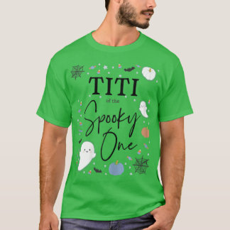 Womens Titi of the Spooky One First Birthday Blue  T-Shirt