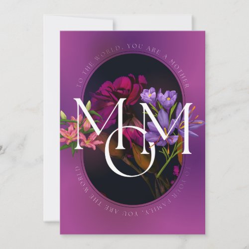 Womens To the World Mothers Day or Birthday   Holiday Card