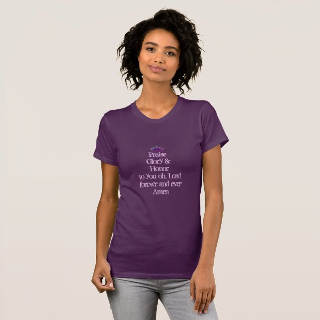 Women's Top T-Shirt-Praise & Honor (Front Full)