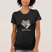 Women's Top T-Shirt Yellowstone Wolf Women's Top T-Shirt Yellowstone Wolf