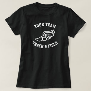 Women's Track and Field Custom Team Name or Text T-Shirt
