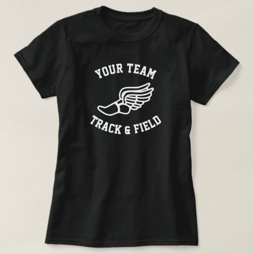 Womens Track and Field Custom Team Name or Text T_Shirt
