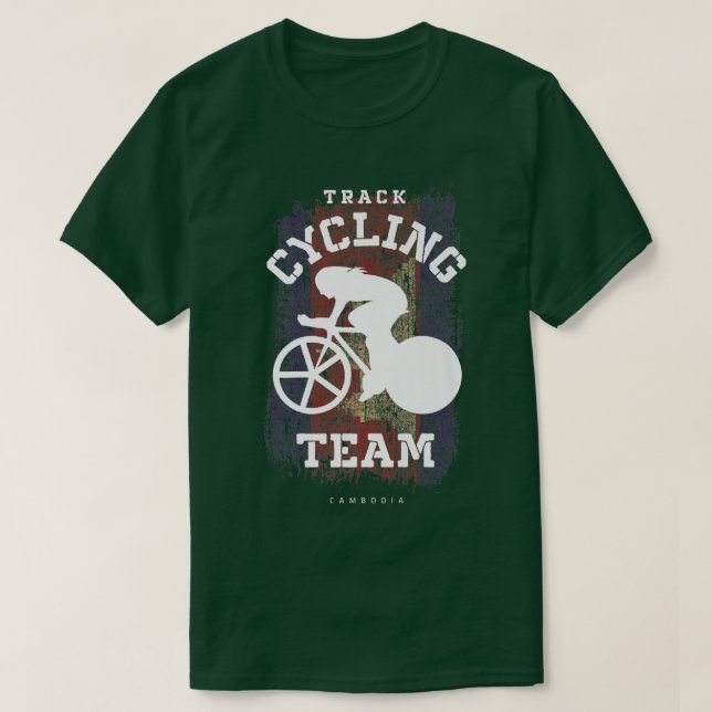 Womens Track Cycling Cambodia Road Bike Speed Cycl T-Shirt (Design Front)