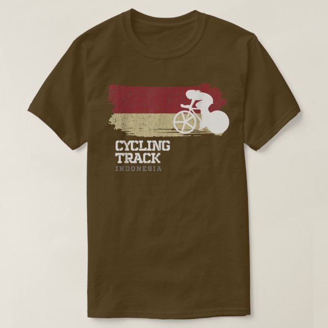 Womens Track Cycling Indonesia Road Bike Speed Cyc T-Shirt (Design Front)
