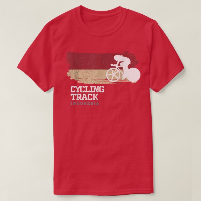 Womens Track Cycling Indonesia Road Bike Speed Cyc T-Shirt (Design Front)