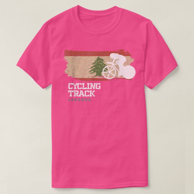 Womens Track Cycling Lebanon Road Bike Speed Cycli T-Shirt (Design Front)