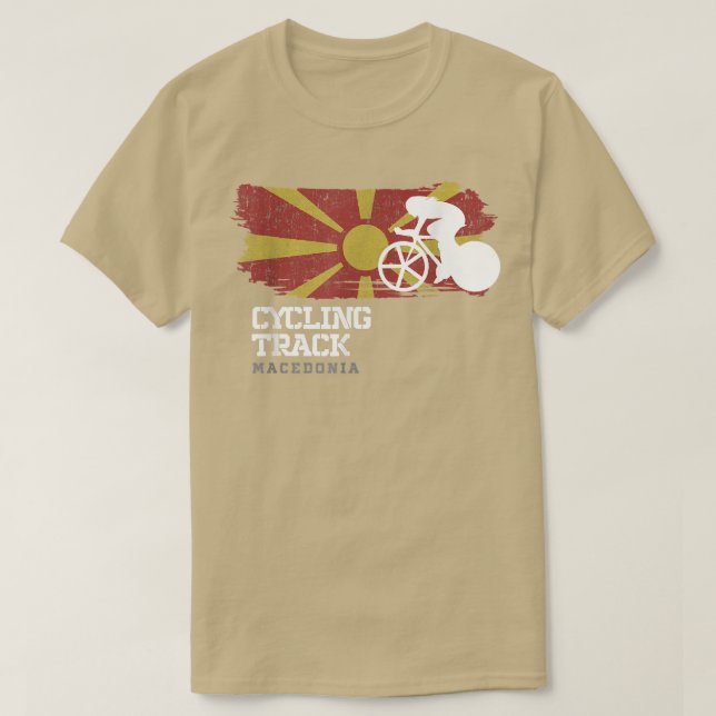 Womens Track Cycling Macedonia Road Bike Speed Cyc T-Shirt (Design Front)