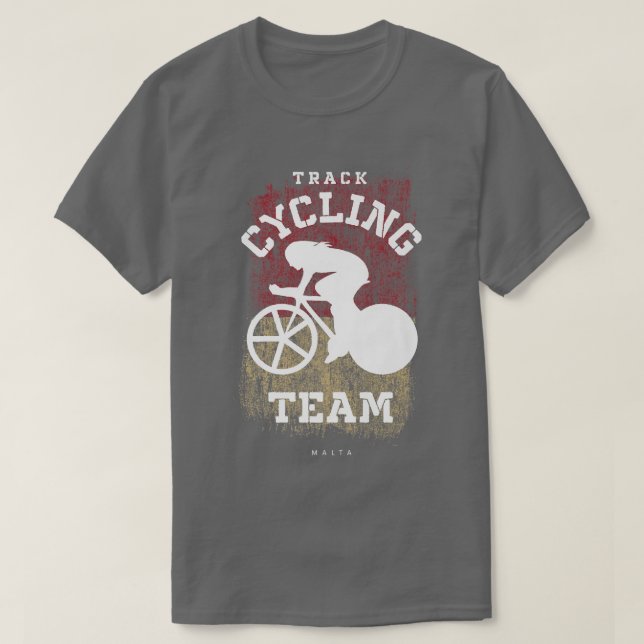Womens Track Cycling Malta Road Bike Speed Cyclist T-Shirt (Design Front)