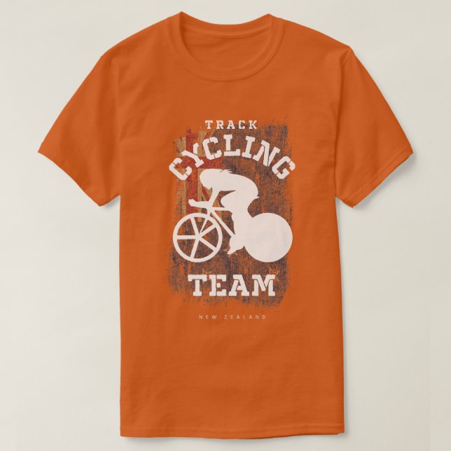 Womens Track Cycling New Zealand Road Bike Speed C T-Shirt (Design Front)
