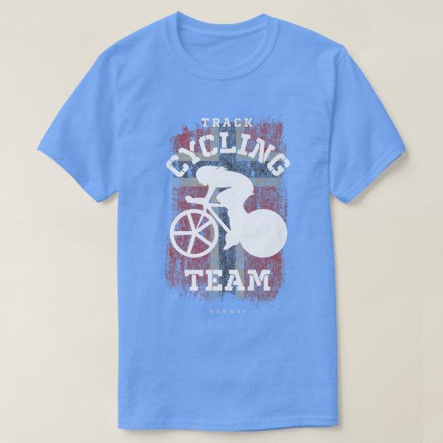 Womens Track Cycling Norway Road Bike Speed Cyclis T-Shirt (Design Front)