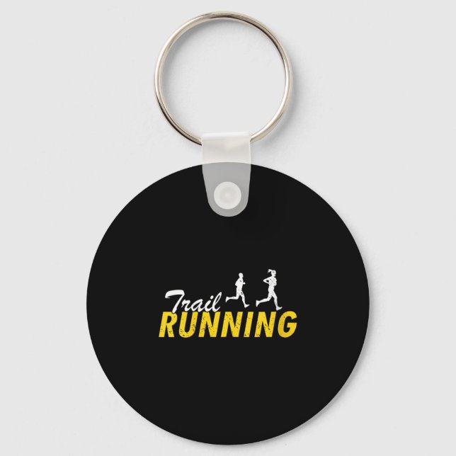 Womens Trail Running Mountain Path Outdoor Fitness Keychain (Front)